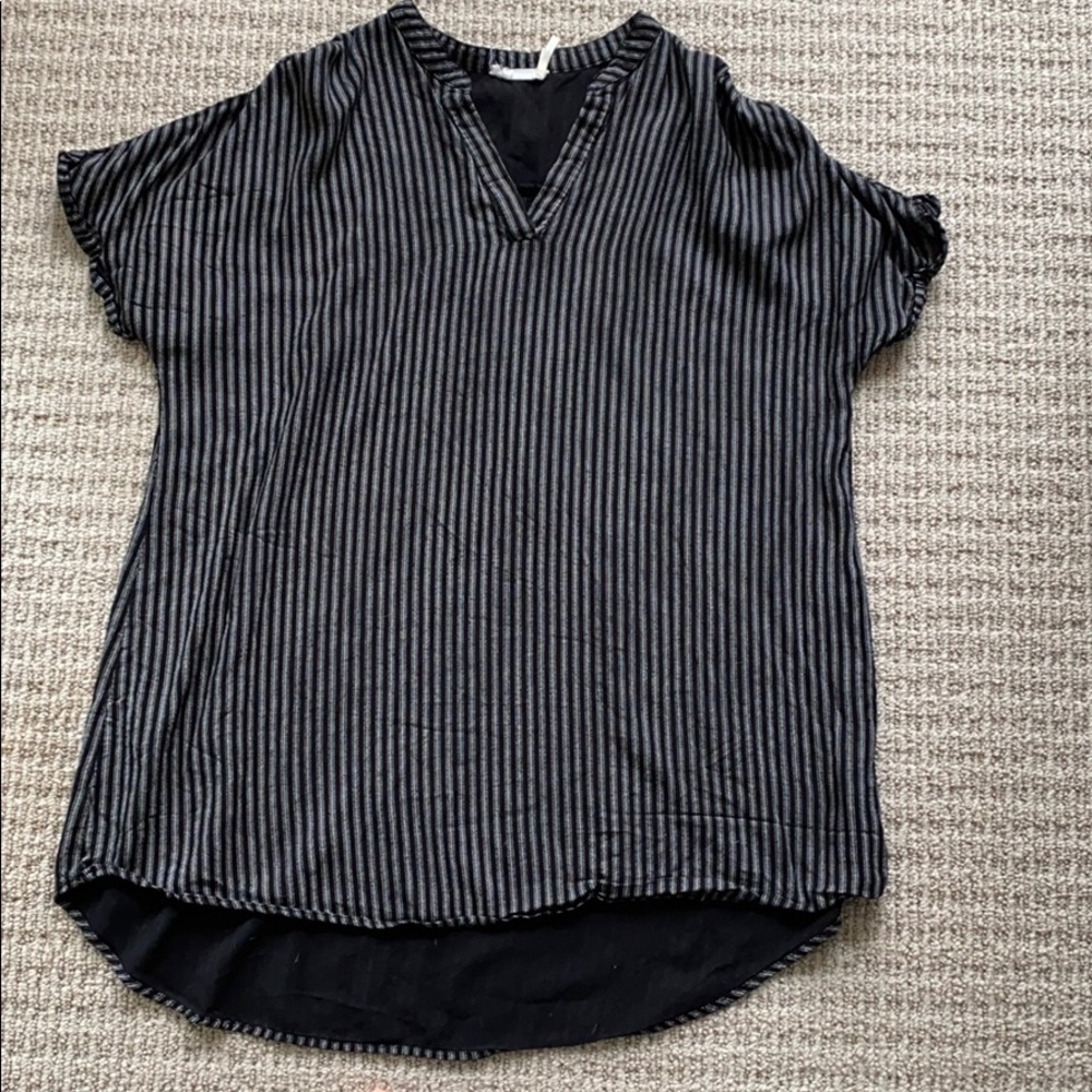 Black and white striped tunic